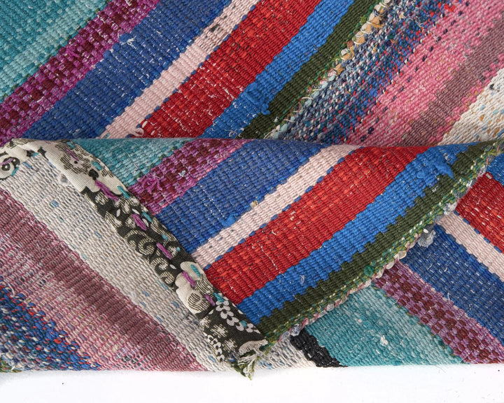 Multicolor Turkish Kilim Rug 6'1" x 7'8" Flat-Weave | No. VR50838