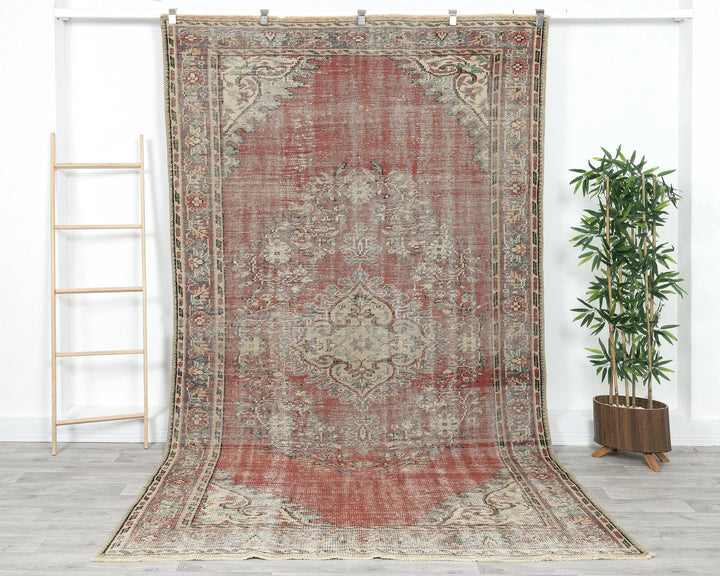 Multicolor Turkish Oushak Rug 6' x 10' Hand-Knotted