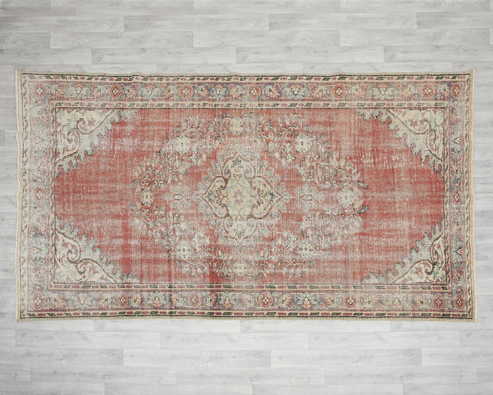 Multicolor Turkish Oushak Rug 6' x 10' Hand-Knotted reverse