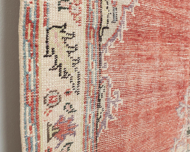 Red Turkish Oushak Rug 5' 2" x 9' 1" Hand-Knotted | No. VR50932