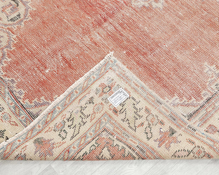 Red Turkish Oushak Rug 5' 2" x 9' 1" Hand-Knotted | No. VR50932