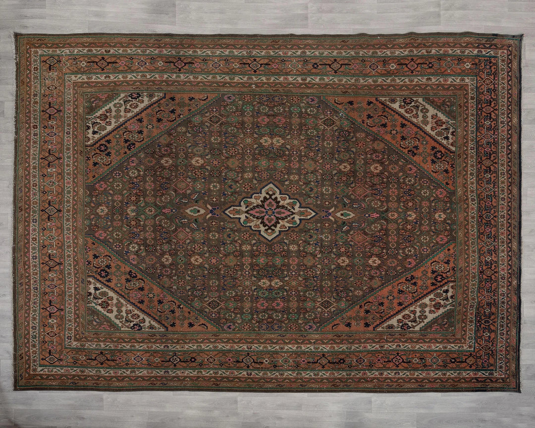 Multicolor Turkish Oushak Rug 9' 1" x 12' 5" Hand-Knotted | No. VR51125