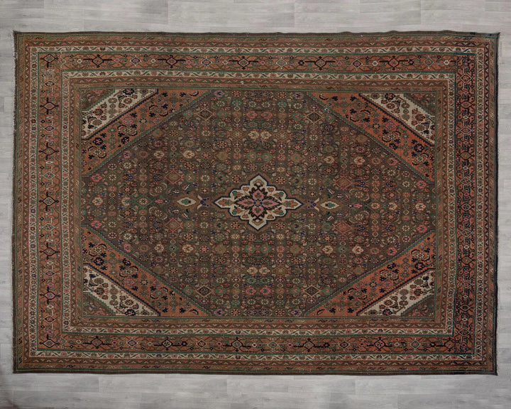 Multicolor Turkish Oushak Rug 9' 1" x 12' 5" Hand-Knotted | No. VR51125