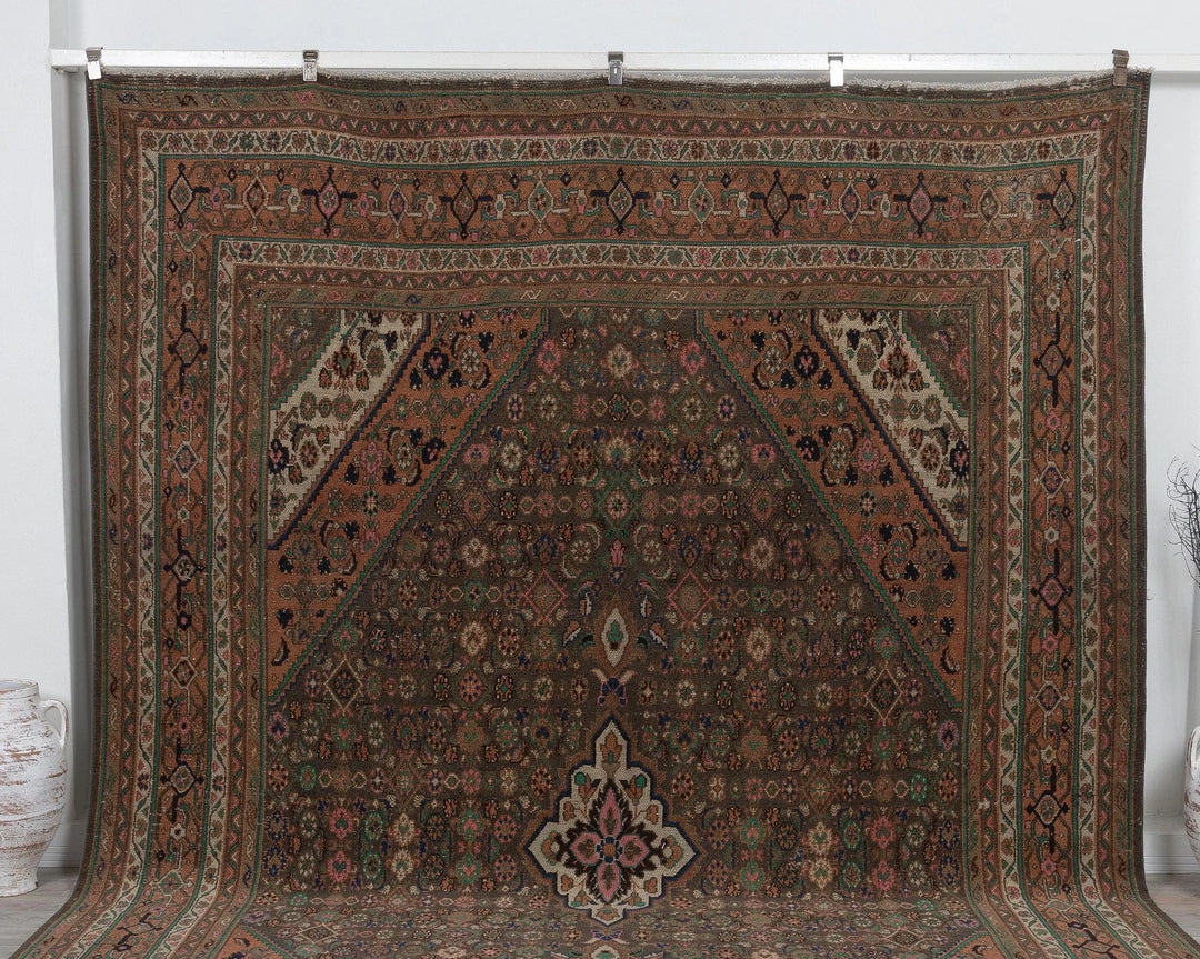 Multicolor Turkish Oushak Rug 9' 1" x 12' 5" Hand-Knotted | No. VR51125