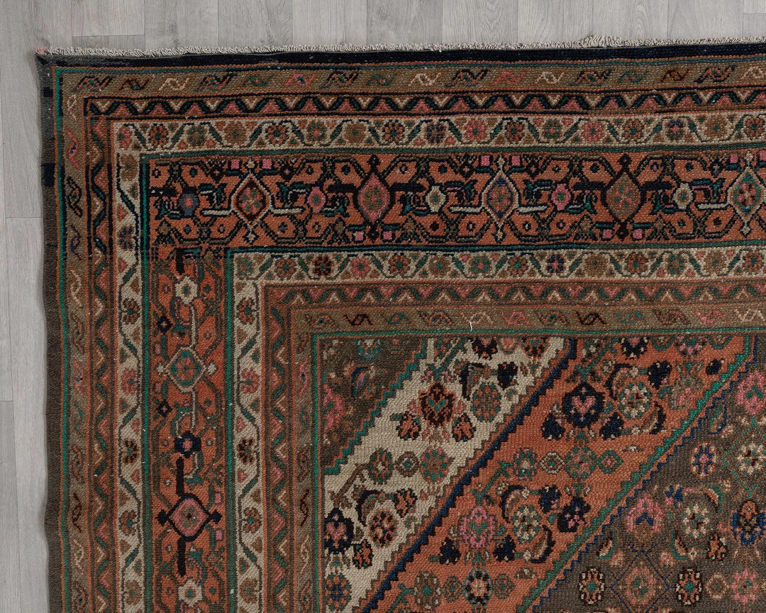 Multicolor Turkish Oushak Rug 9' 1" x 12' 5" Hand-Knotted | No. VR51125