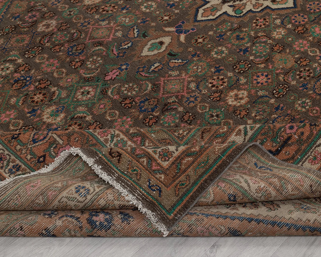 Multicolor Turkish Oushak Rug 9' 1" x 12' 5" Hand-Knotted | No. VR51125