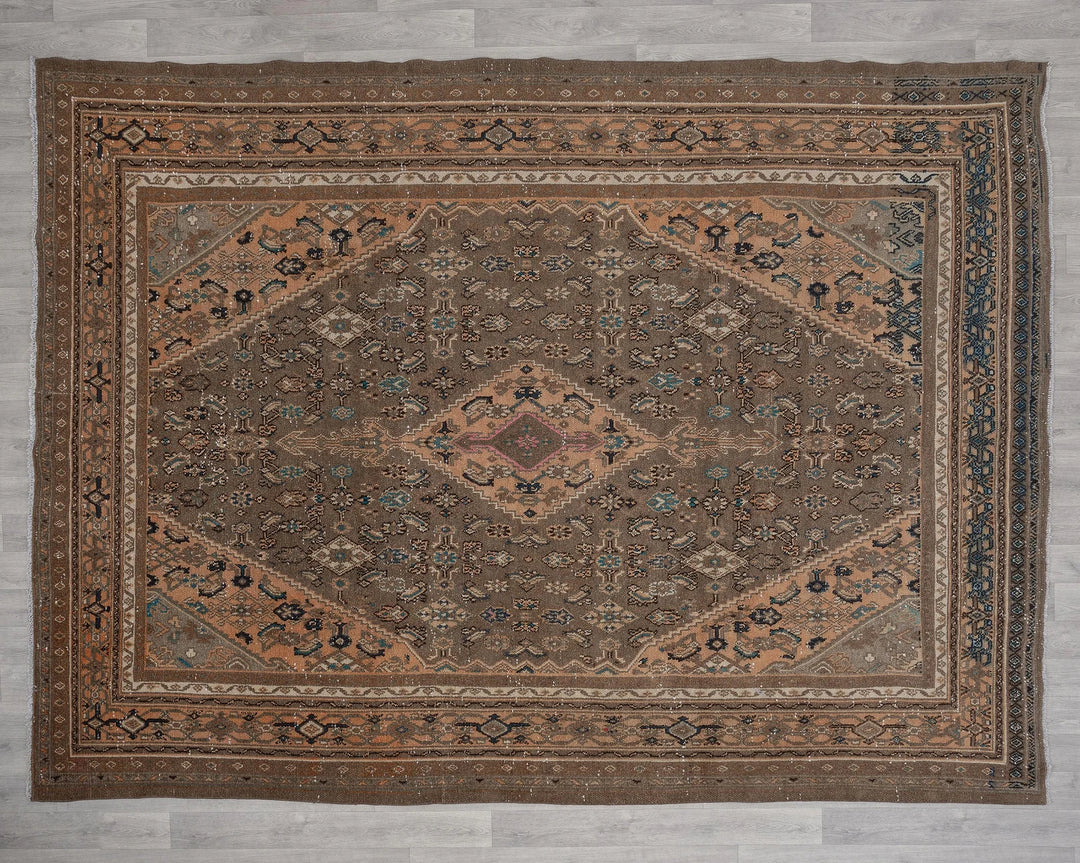 Multicolor Turkish Oushak Rug 7' 10" x 10' 2" Hand-Knotted | No. VR51147