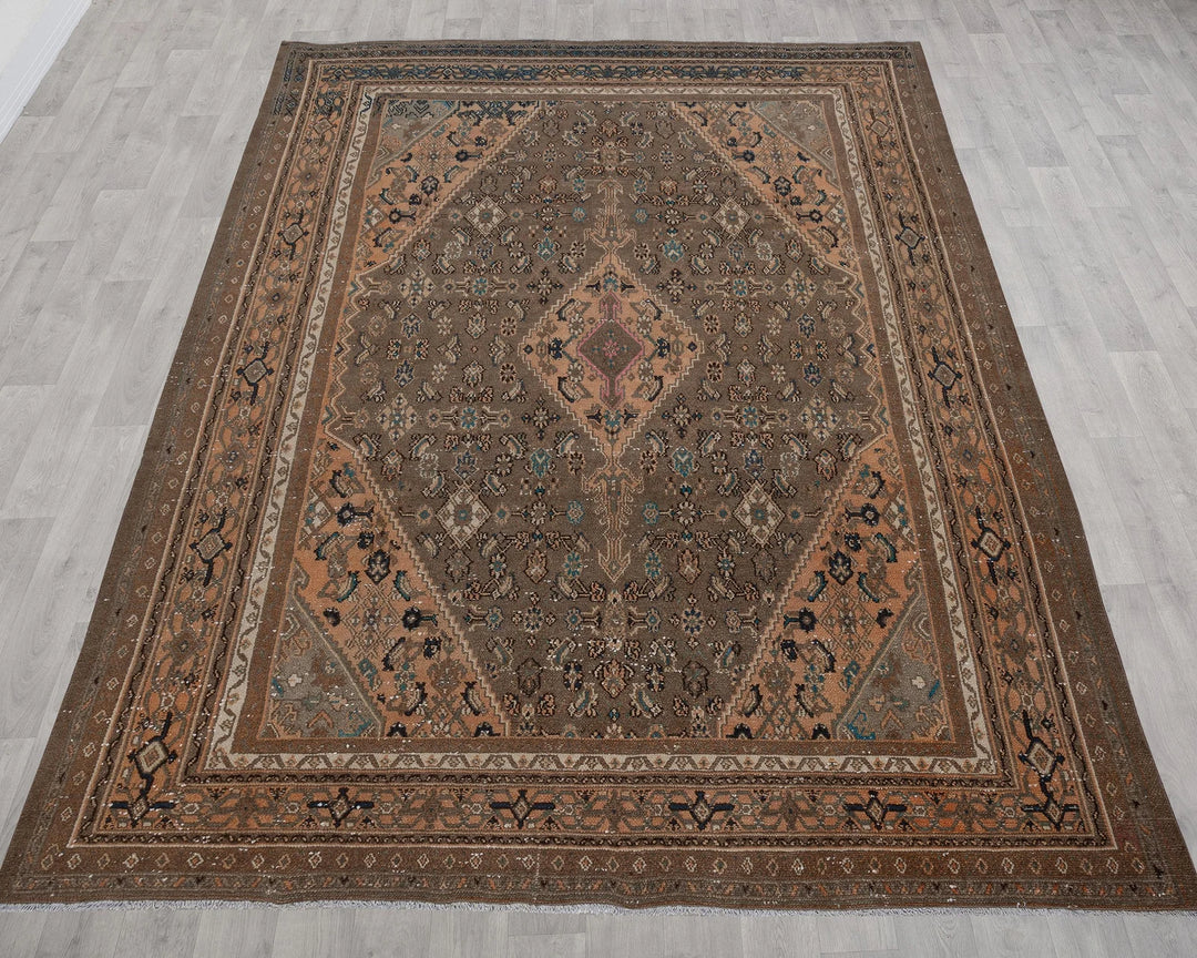 Multicolor Turkish Oushak Rug 7' 10" x 10' 2" Hand-Knotted | No. VR51147