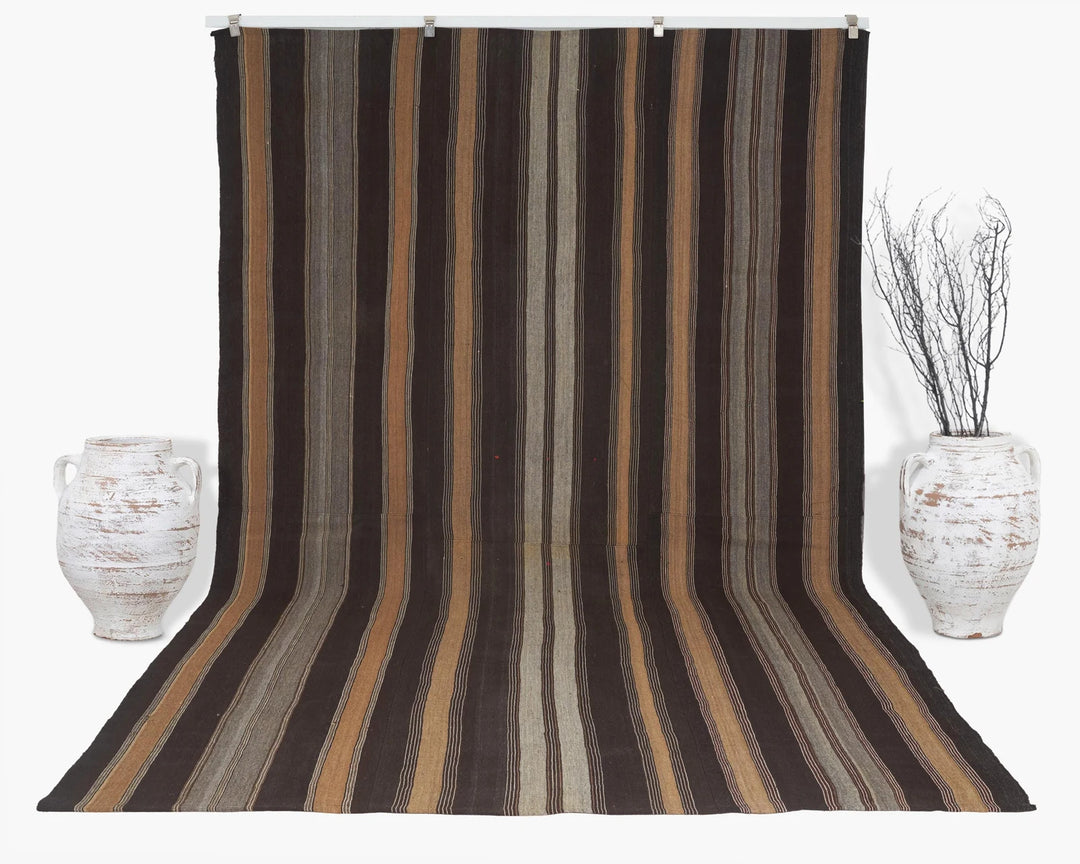 Multicolor Turkish Kilim Rug 7' 2" x 11' 8" Flat-Weave | No. VR51221