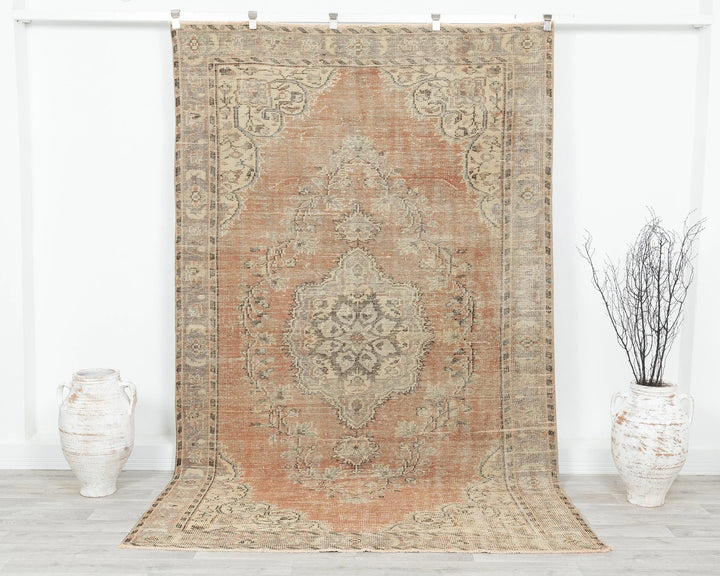 Multicolor Turkish Oushak Rug 5'8" x 9'4" Hand-Knotted | No. VR51248