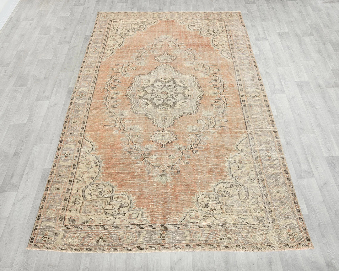 Multicolor Turkish Oushak Rug 5'8" x 9'4" Hand-Knotted | No. VR51248