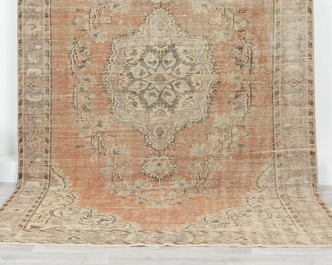 Multicolor Turkish Oushak Rug 5'8" x 9'4" Hand-Knotted | No. VR51248