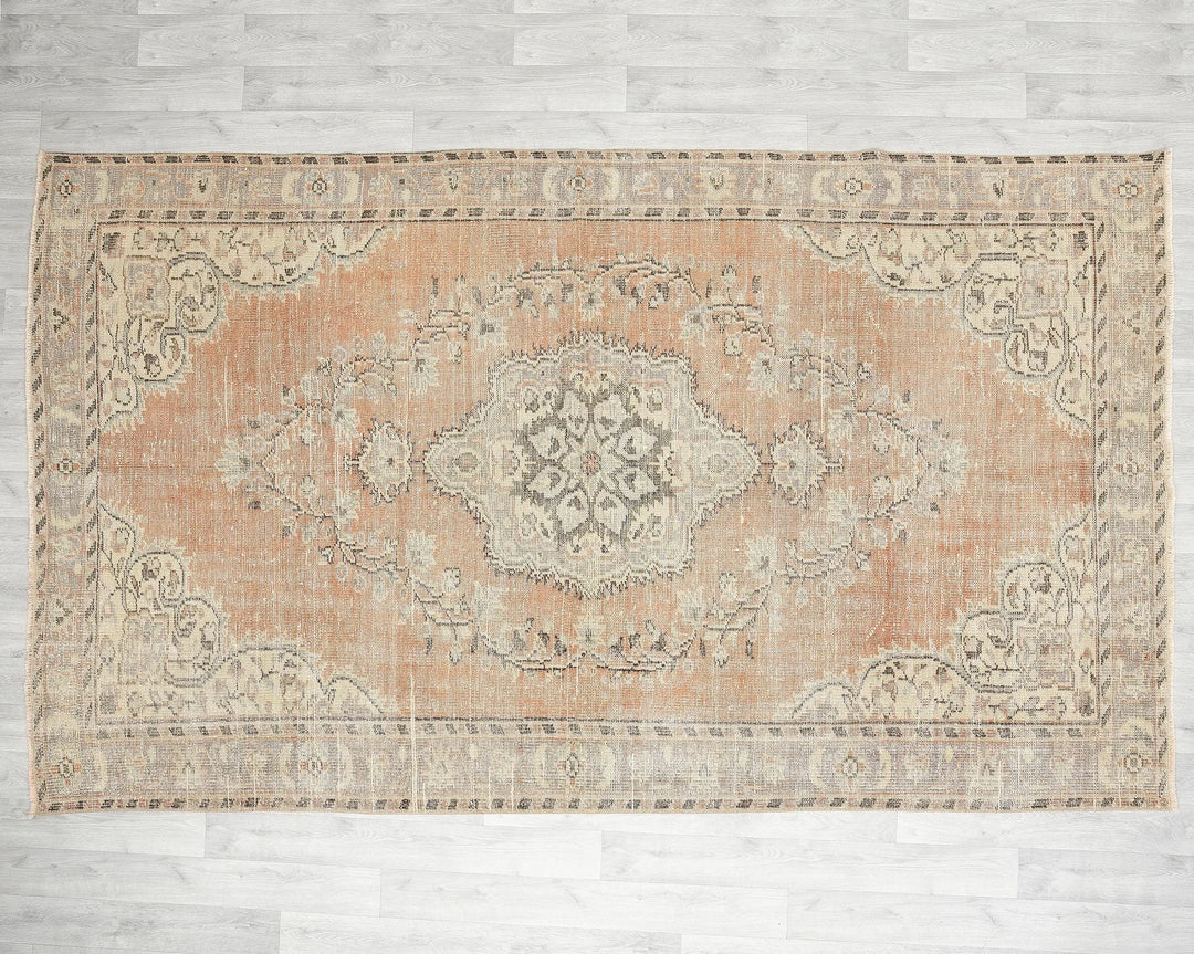 Multicolor Turkish Oushak Rug 5'8" x 9'4" Hand-Knotted | No. VR51248
