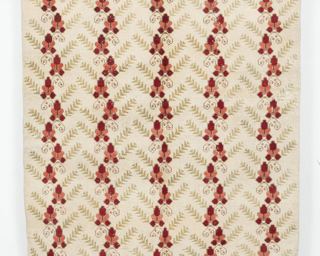 Multicolor Turkish Oushak Rug 5'1" x 8'7" Hand-Knotted | No. VR51258