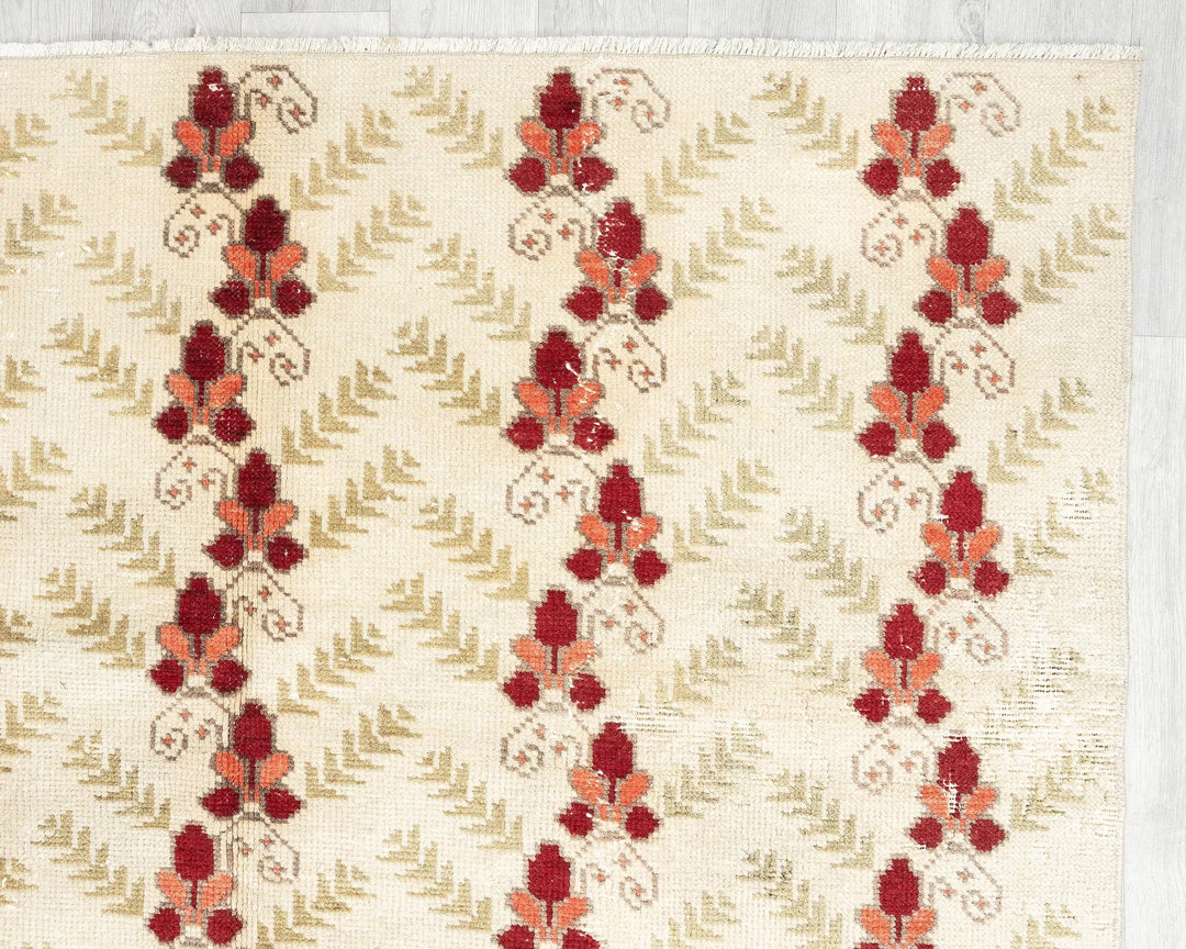 Multicolor Turkish Oushak Rug 5'1" x 8'7" Hand-Knotted | No. VR51258
