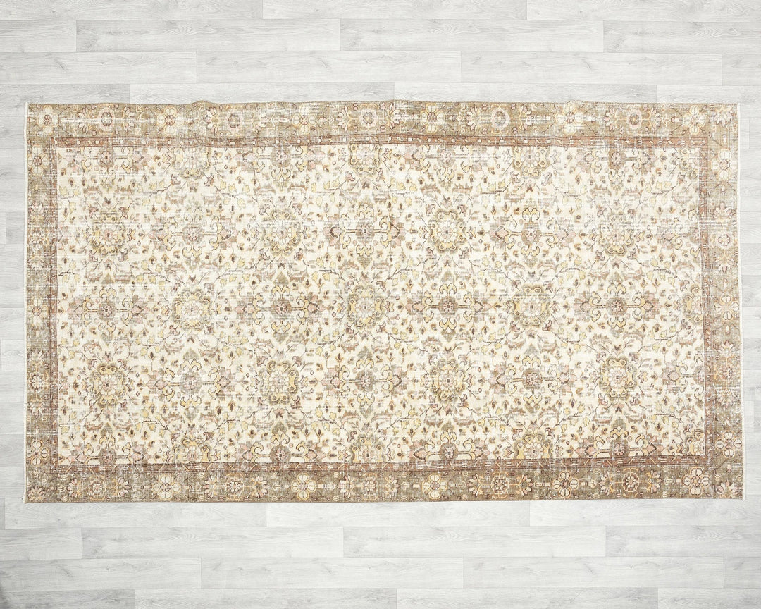 Multicolor Turkish Oushak Rug 5' 1" x 8' 10" Hand-Knotted | No. VR51291