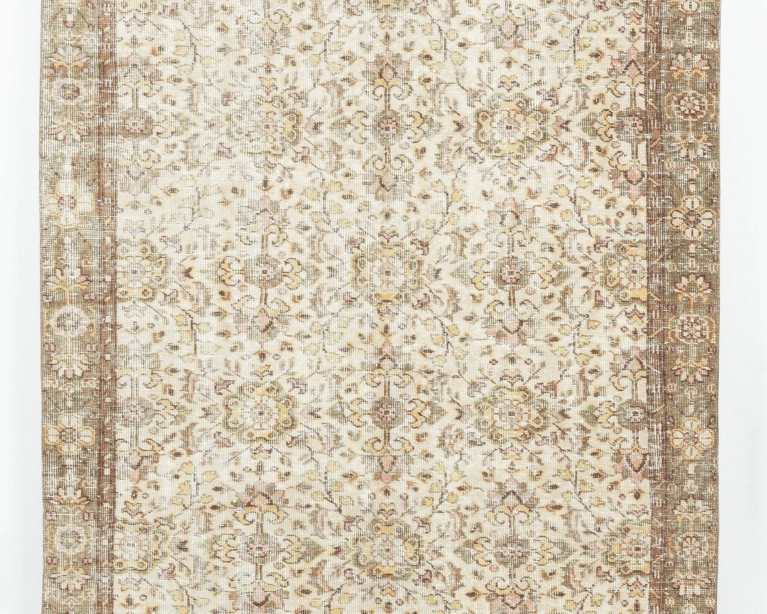 Multicolor Turkish Oushak Rug 5' 1" x 8' 10" Hand-Knotted | No. VR51291