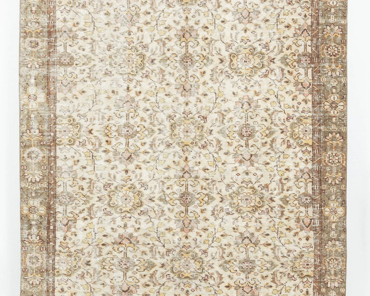 Multicolor Turkish Oushak Rug 5' 1" x 8' 10" Hand-Knotted | No. VR51291