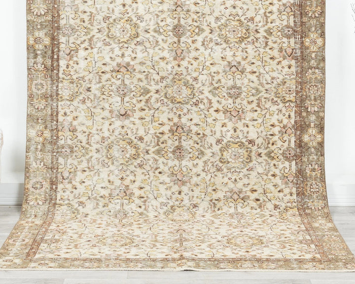 Multicolor Turkish Oushak Rug 5' 1" x 8' 10" Hand-Knotted | No. VR51291