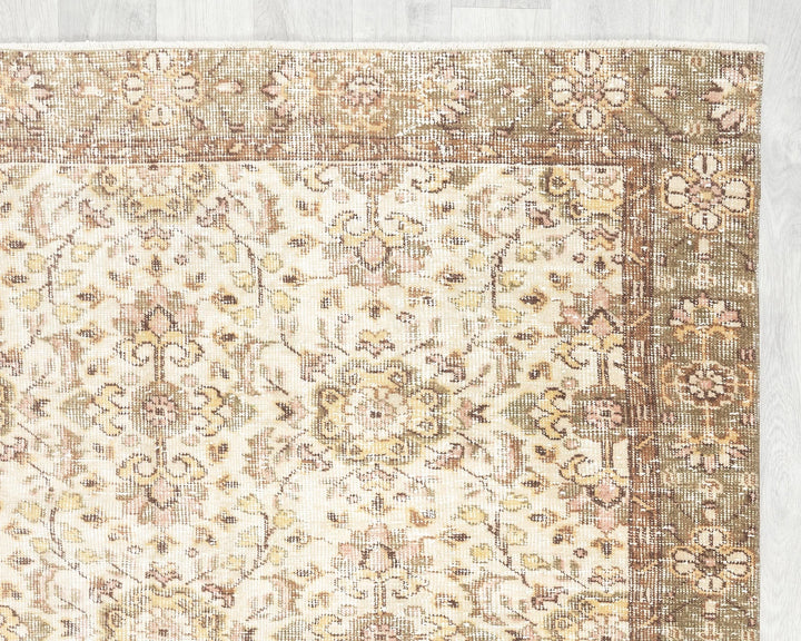 Multicolor Turkish Oushak Rug 5' 1" x 8' 10" Hand-Knotted | No. VR51291