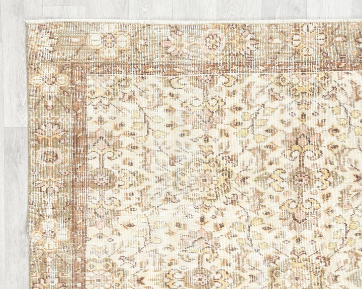 Multicolor Turkish Oushak Rug 5' 1" x 8' 10" Hand-Knotted | No. VR51291