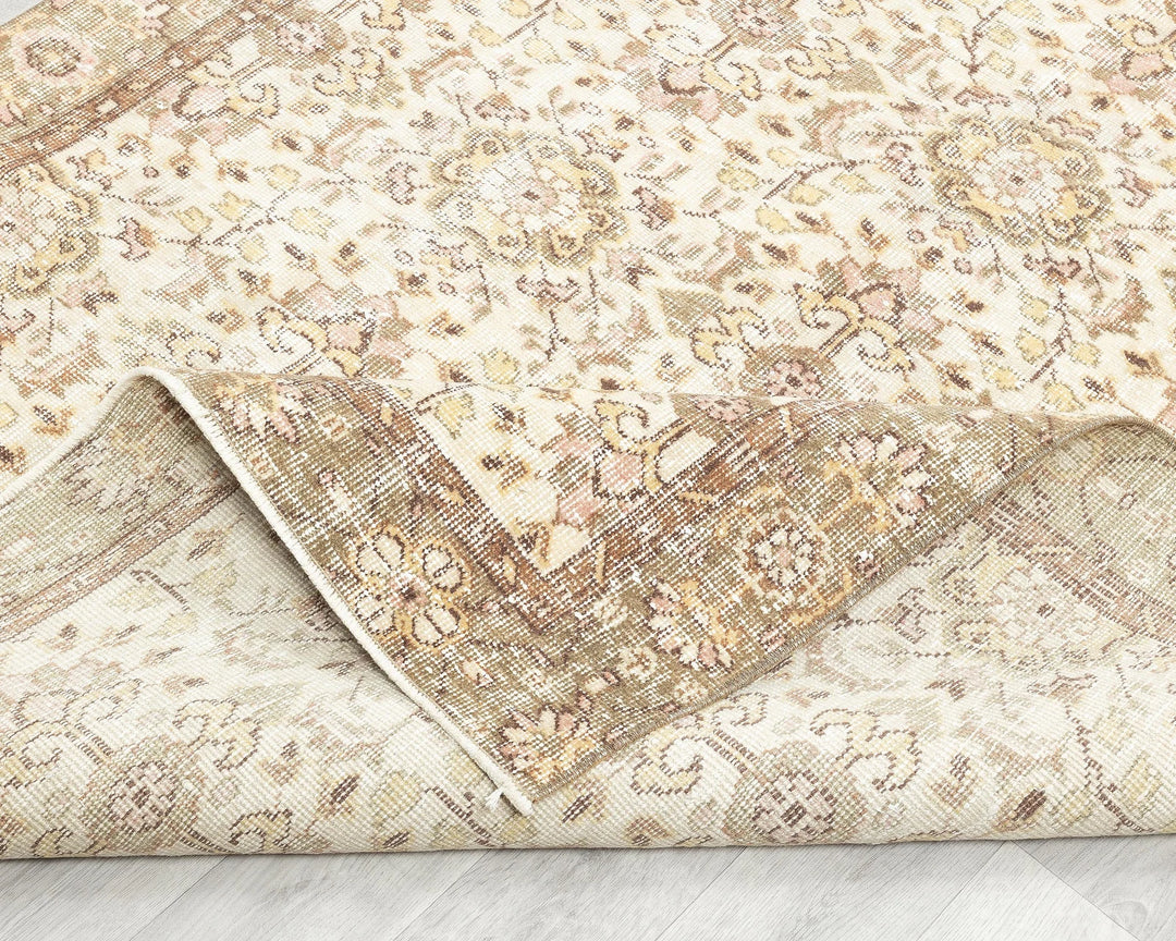 Multicolor Turkish Oushak Rug 5' 1" x 8' 10" Hand-Knotted | No. VR51291