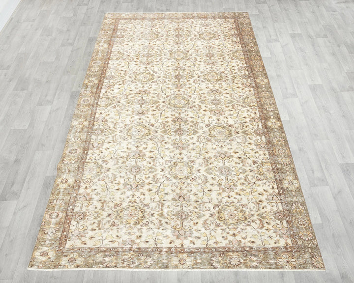 Multicolor Turkish Oushak Rug 5' 1" x 8' 10" Hand-Knotted | No. VR51291