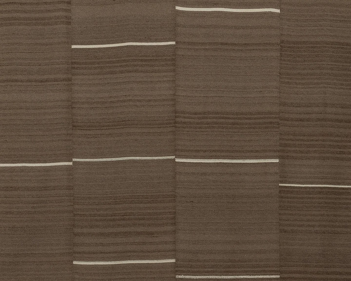 Brown Turkish Kilim Rug 9' 6" x 13' 6" Flat-Weave | No. VR51422