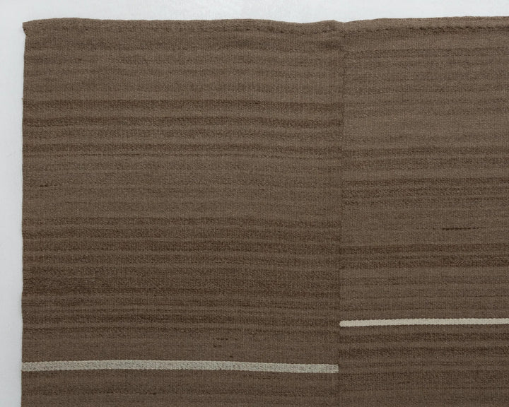 Brown Turkish Kilim Rug 9' 6" x 13' 6" Flat-Weave | No. VR51422