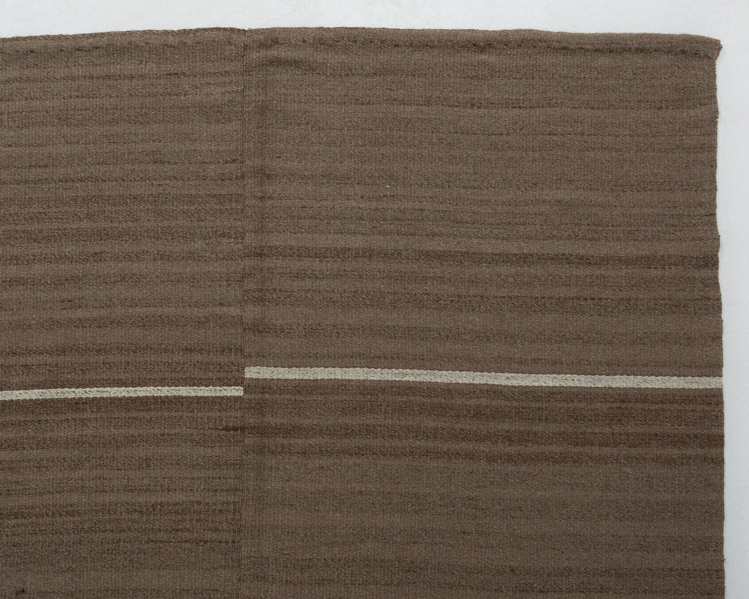 Brown Turkish Kilim Rug 9' 6" x 13' 6" Flat-Weave | No. VR51422