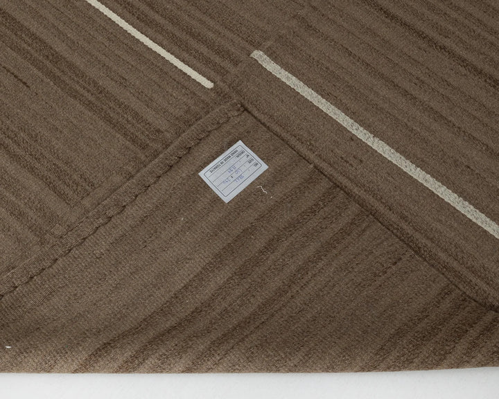 Brown Turkish Kilim Rug 9' 6" x 13' 6" Flat-Weave | No. VR51422