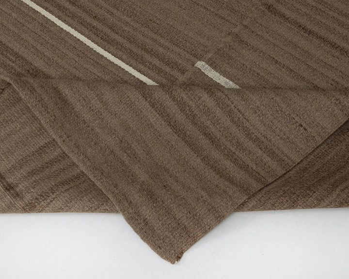 Brown Turkish Kilim Rug 9' 6" x 13' 6" Flat-Weave | No. VR51422