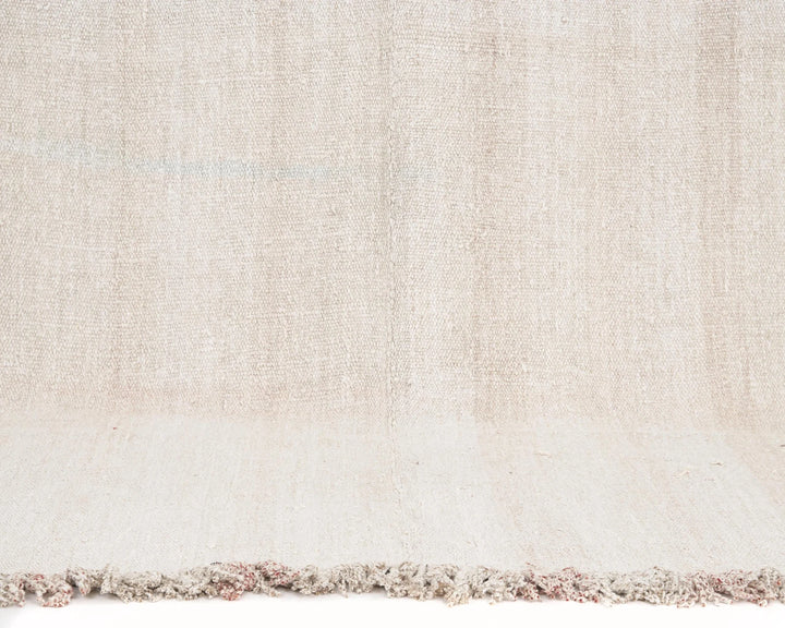 White Turkish Kilim Rug 9' 2" x 4' 9" Flat-Weave | No. VR51520