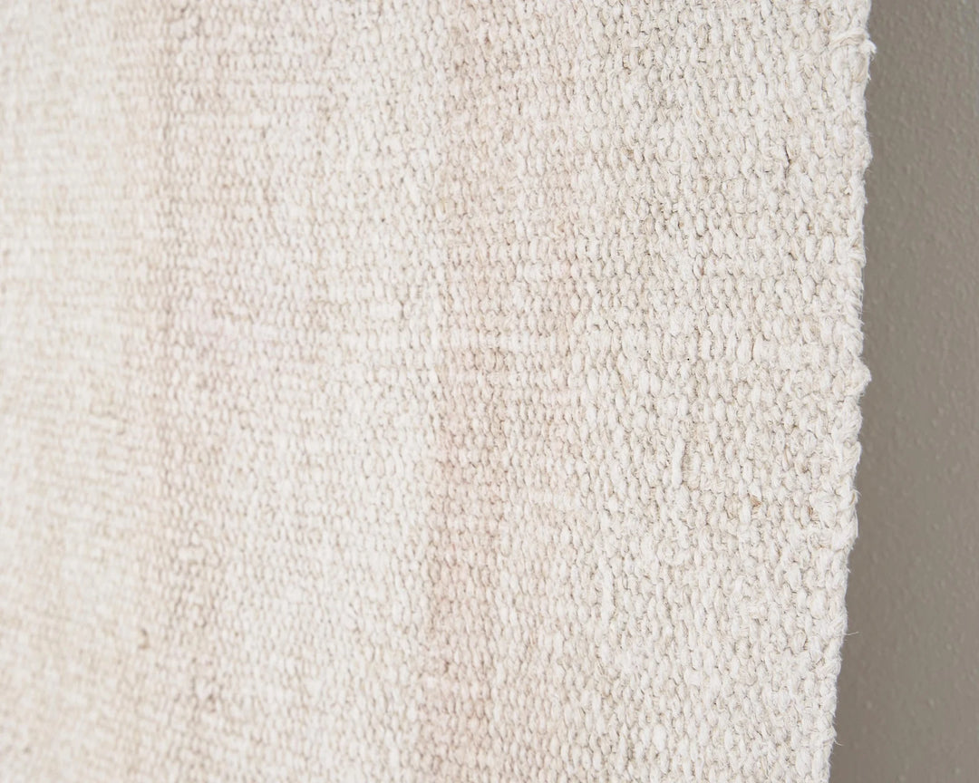 White Turkish Kilim Rug 9' 2" x 4' 9" Flat-Weave | No. VR51520