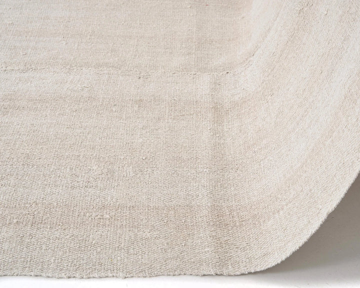 White Turkish Kilim Rug 9' 2" x 4' 9" Flat-Weave | No. VR51520