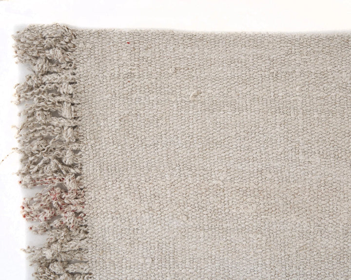 White Turkish Kilim Rug 9' 2" x 4' 9" Flat-Weave | No. VR51520