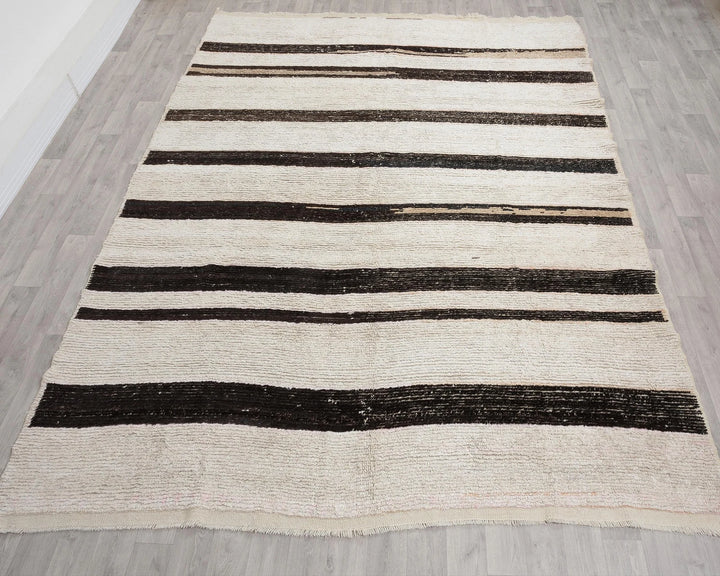 Black Turkish Vintage Rug 8' x 9' 10" Hand-Knotted | No. VR51522