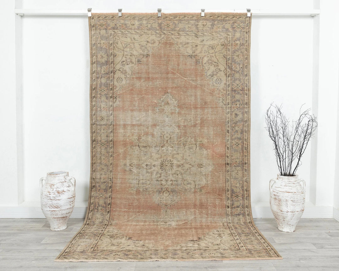 Multicolor Turkish Oushak Rug 5' 5" x 9' 5" Hand-Knotted | No. VR51548