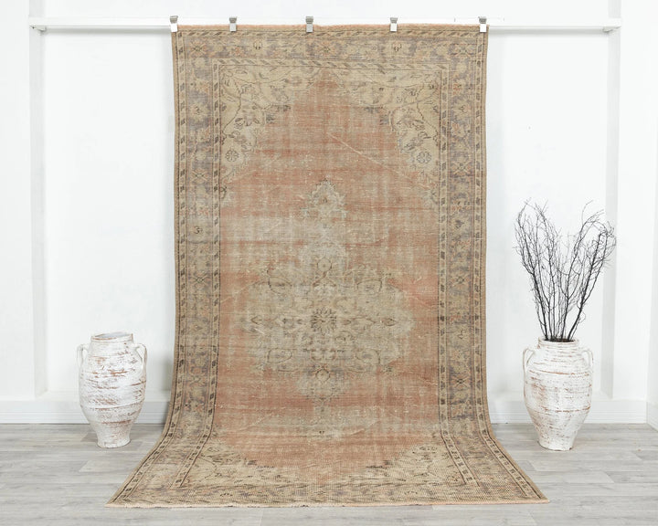 Multicolor Turkish Oushak Rug 5' 5" x 9' 5" Hand-Knotted | No. VR51548