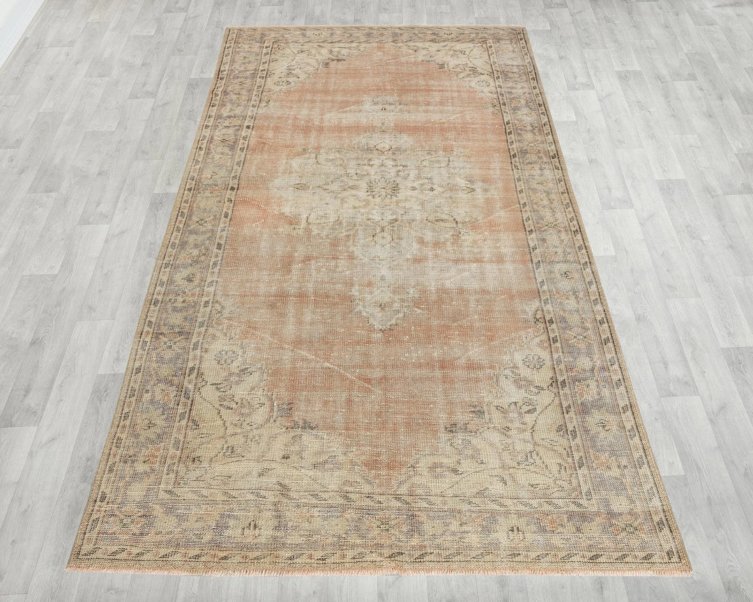 Multicolor Turkish Oushak Rug 5' 5" x 9' 5" Hand-Knotted | No. VR51548