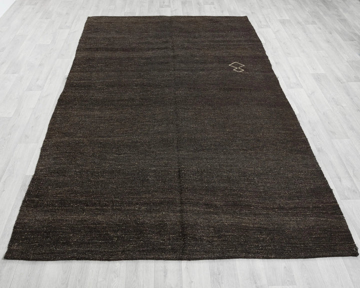 Brown Turkish Kilim Rug 5' 7" x 8' 5" Flat-Weave | No. VR51720