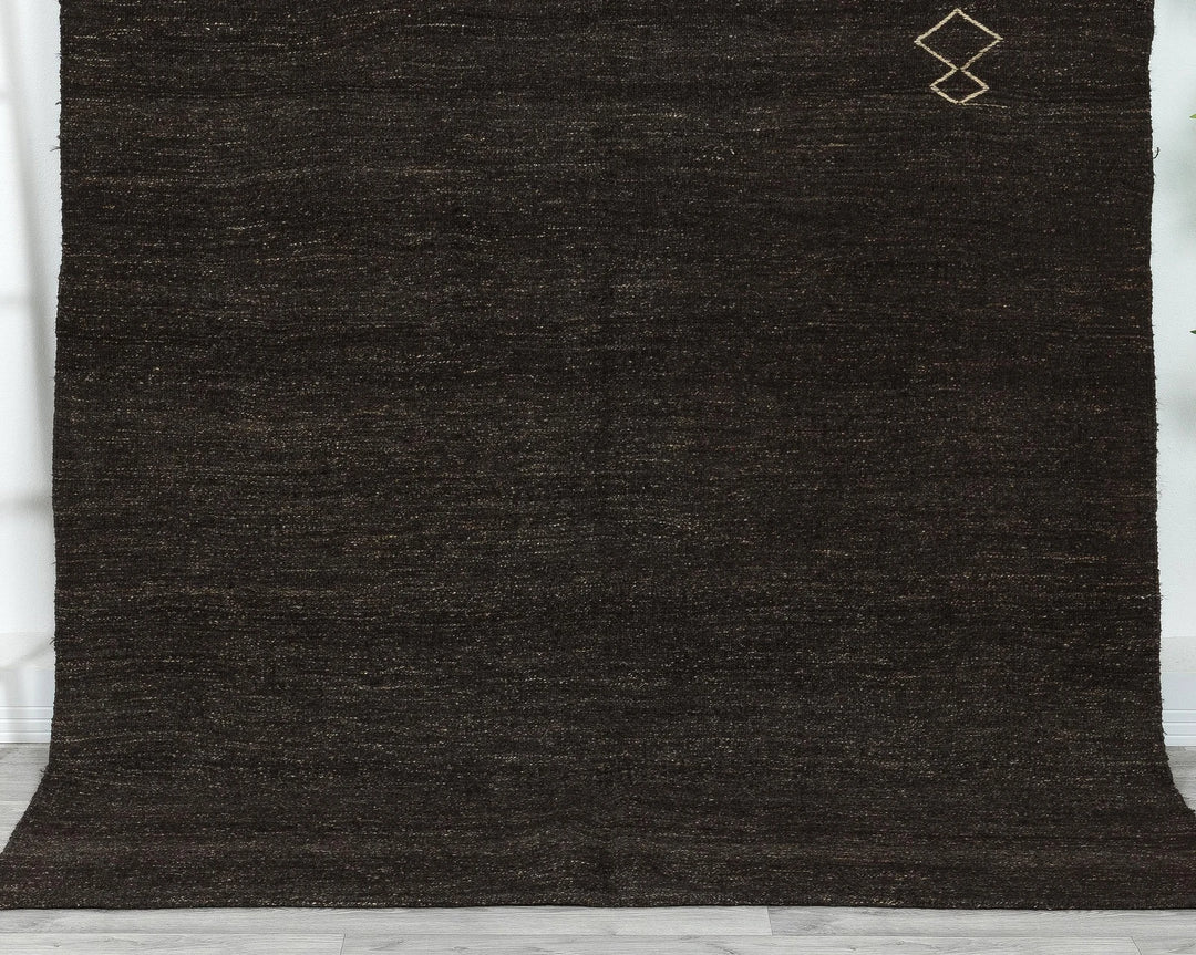 Brown Turkish Kilim Rug 5' 7" x 8' 5" Flat-Weave | No. VR51720
