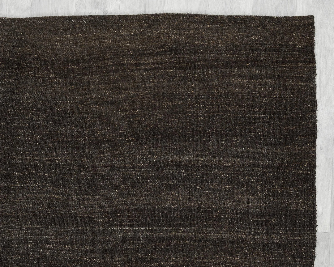 Brown Turkish Kilim Rug 5' 7" x 8' 5" Flat-Weave | No. VR51720