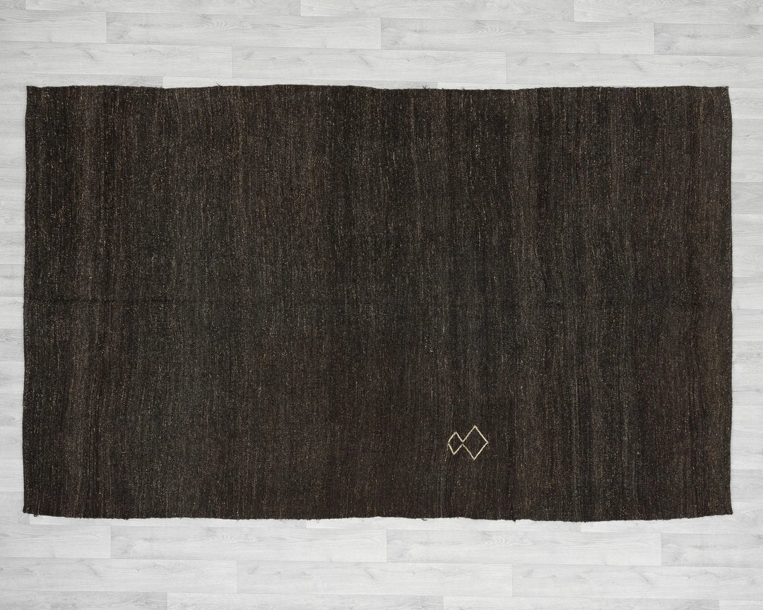Brown Turkish Kilim Rug 5' 7" x 8' 5" Flat-Weave | No. VR51720