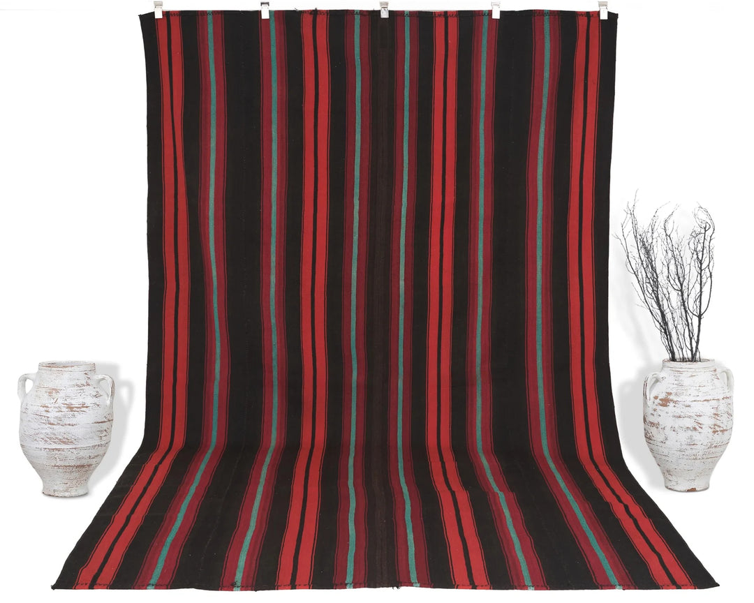Multicolor Turkish Kilim Rug 11' 2" x 6' 11" Flat-Weave | No. VR51809