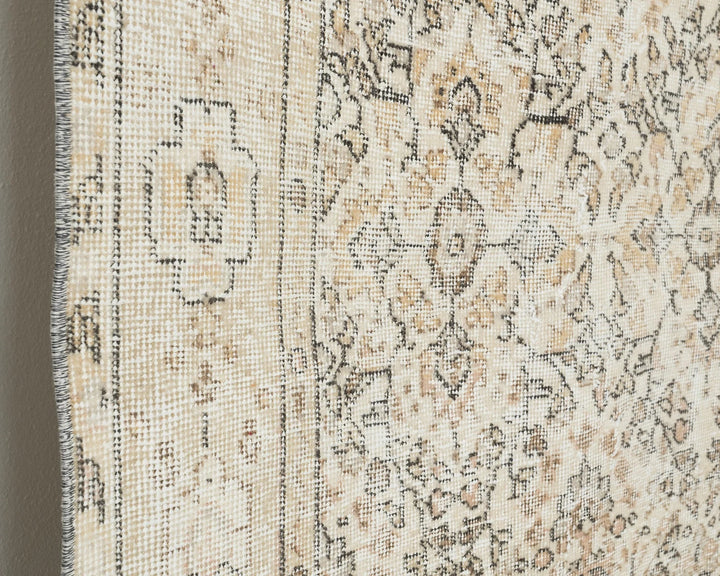 Beige Turkish Oushak Rug 6'11" x 10'4" Hand-Knotted | No. VR51862