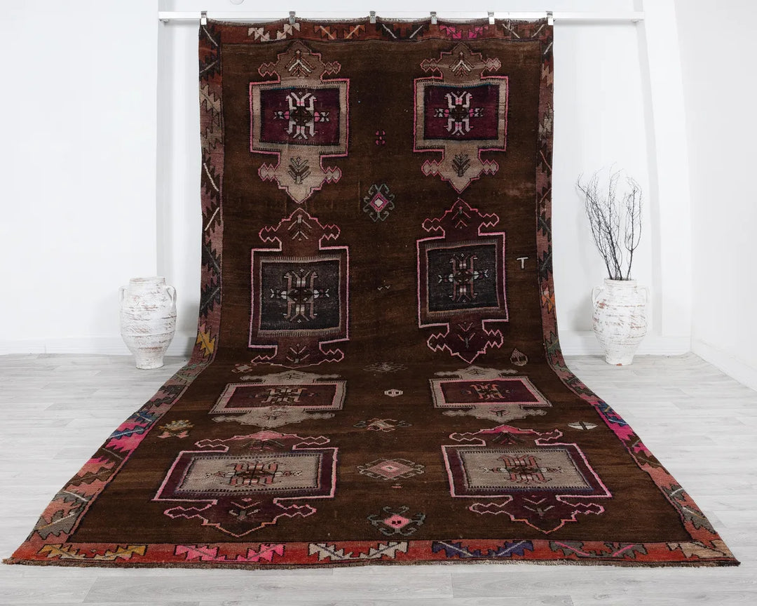Multicolor Turkish Oushak Rug 7' x 14' 5" Hand-Knotted | No. VR51871