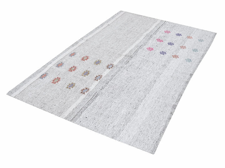 Gray Kilim Rug 4' 10" x 7' 5" | No. VR51929