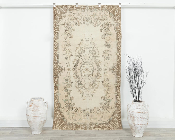 Multicolor Turkish Oushak Rug 3' 10" x 6' 11" Hand-Knotted | No. VR52215