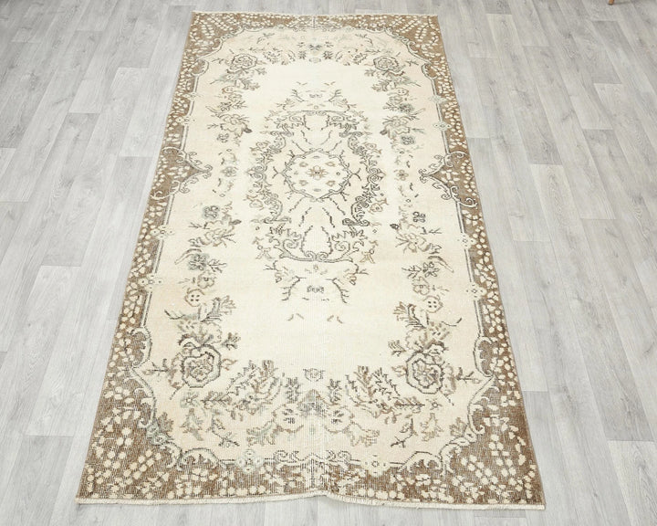 Multicolor Turkish Oushak Rug 3' 10" x 6' 11" Hand-Knotted | No. VR52215